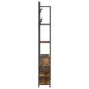 vidaXL Kabátállvány cipőpaddal Füstös Tölgy 143 x 30 x 199,5 cm