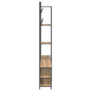 vidaXL Kabátállvány cipőpaddal Kézműves Tölgy 143 x 30 x 199,5 cm