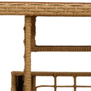 vidaXL Kerti Asztal Természetes 100 x 55 x 37 cm PE Rattan és Üveg