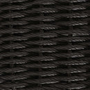 vidaXL Kerti Asztal Fekete 100 x 55 x 37 cm PE Rattan és Üveg