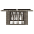 vidaXL Kerti Asztal Szürke 100 x 55 x 37 cm PE Rattan és Üveg