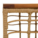 vidaXL Kerti Asztal Természetes 55 x 55 x 37 cm PE Rattan és Üveg