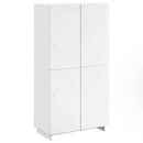 vidaXL Magas komód Fehér 79 x 41 x 151 cm Szerelt fa