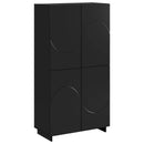vidaXL Magas komód Fekete 79 x 41 x 151 cm Szerelt fa