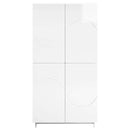 vidaXL Magas komód Magasfényű Fehér 79 x 41 x 151 cm Szerelt fa