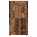vidaXL Magas komód Tölgyfa 79 x 41 x 151 cm Szerelt fa