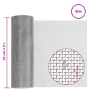 vidaXL Hálós Képernyő 20 x 500 cm 30 Mesh Rozsdamentes acél 201 Ezüst