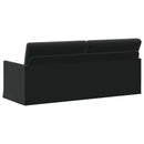 vidaXL 3 személyes kanapé Fekete 190 x 81 x 82 cm Bársony