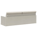 vidaXL 3 személyes kanapé Krémszínű 220 x 81 x 82 cm Bársony
