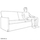 vidaXL 3 személyes kanapé Tengeri Zöld 220 x 81 x 82 cm Bársony