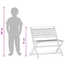 vidaXL Gyerek pad Barna 61 x 38 x 57 cm Tömör Eukaliptusz Fa