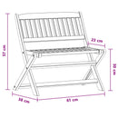 vidaXL Gyerek pad Barna 61 x 38 x 57 cm Tömör Eukaliptusz Fa