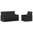 vidaXL Kanapé Szett 2 pcs Fekete Szövet