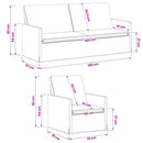 vidaXL Kanapé Szett 2 pcs Türkiz Bársony