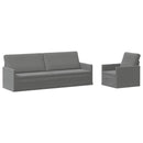 vidaXL Kanapé Szett 2 pcs Sötétszürke Bársony