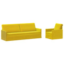 vidaXL Kanapé Szett 2 pcs Sárga Bársony