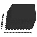 vidaXL Medence aljzat 12 pcs Fekete 4,32 m² EVA Hab