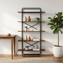 vidaXL Könyvespolc 5 szintes 100 x 35 x 175,5 cm PB Füstös Tölgy