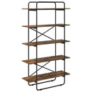 vidaXL Könyvespolc 5 szintes 100 x 35 x 175,5 cm PB Füstös Tölgy