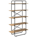 vidaXL Könyvespolc 5 szintes 100 x 35 x 175,5 cm PB Kézműves Tölgy