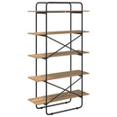 vidaXL Könyvespolc 5 szintes 100 x 35 x 175,5 cm PB Kézműves Tölgy