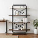 vidaXL Könyvespolc 4 szintes 100 x 35 x 140 cm PB Füstös Tölgy