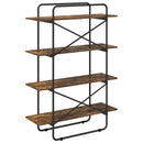 vidaXL Könyvespolc 4 szintes 100 x 35 x 140 cm PB Füstös Tölgy