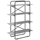 vidaXL Könyvespolc 4 szintes 100 x 35 x 140 cm PB Szürke Sonoma
