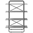 vidaXL Könyvespolc 4 szintes 100 x 35 x 140 cm PB Szürke Sonoma