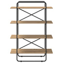 vidaXL Könyvespolc 4 szintes 100 x 35 x 140 cm PB Kézműves Tölgy