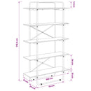vidaXL Könyvespolc 4 szintes 100 x 35 x 140 cm PB Kézműves Tölgy