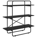 vidaXL Könyvespolc 3 szintes 100 x 35 x 105 cm PB Fekete Tölgy