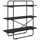 vidaXL Könyvespolc 3 szintes 100 x 35 x 105 cm PB Fekete Tölgy