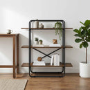vidaXL Könyvespolc 3 szintes 100 x 35 x 105 cm PB Füstös Tölgy