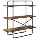 vidaXL Könyvespolc 3 szintes 100 x 35 x 105 cm PB Füstös Tölgy