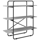 vidaXL Könyvespolc 3 szintes 100 x 35 x 105 cm PB Szürke Sonoma