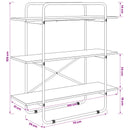 vidaXL Könyvespolc 3 szintes 100 x 35 x 105 cm PB Tölgyfa