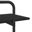 vidaXL Könyvespolc 2 szintes 100 x 35 x 70 cm PB Fekete Tölgy