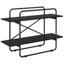 vidaXL Könyvespolc 2 szintes 100 x 35 x 70 cm PB Fekete Tölgy