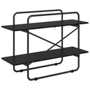 vidaXL Könyvespolc 2 szintes 100 x 35 x 70 cm PB Fekete Tölgy