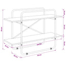 vidaXL Könyvespolc 2 szintes 100 x 35 x 70 cm PB Fekete Tölgy