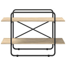 vidaXL Könyvespolc 2 szintes 100 x 35 x 70 cm PB Sonoma Tölgy