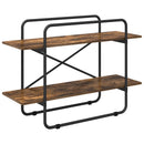 vidaXL Könyvespolc 2 szintes 100 x 35 x 70 cm PB Füstös Tölgy