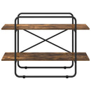 vidaXL Könyvespolc 2 szintes 100 x 35 x 70 cm PB Füstös Tölgy