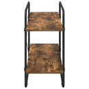 vidaXL Könyvespolc 2 szintes 100 x 35 x 70 cm PB Füstös Tölgy
