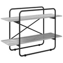 vidaXL Könyvespolc 2 szintes 100 x 35 x 70 cm PB Szürke Sonoma