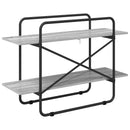 vidaXL Könyvespolc 2 szintes 100 x 35 x 70 cm PB Szürke Sonoma