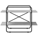 vidaXL Könyvespolc 2 szintes 100 x 35 x 70 cm PB Szürke Sonoma