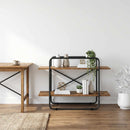 vidaXL Könyvespolc 2 szintes 100 x 35 x 70 cm PB Tölgyfa