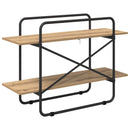 vidaXL Könyvespolc 2 szintes 100 x 35 x 70 cm PB Kézműves Tölgy